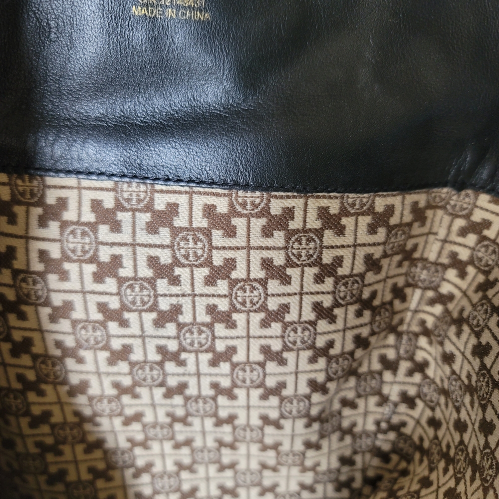 Tory Burch Marlene Black Leather Knee-High Boots - Picture 4 of 9